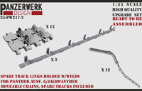 Spare Track Links Holder With Welds For Panther Ausf. G/Jagdpanther (Moveable Chains, Spare Tracks Included)