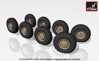 BTR-70 APC wheels w/ weighted tires KI-80N - Image 1