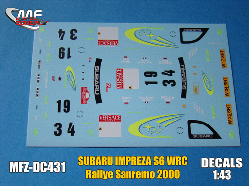 Subaru Impreza WRC 2000 Burns, Jean-Joseph, Solberg - Rallye Sanremo 2000 - Image 1