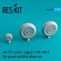 Jak-7/9, La-5/7, Lagg-3, I-185, Mig-3  (for ground airfields) wheels set - Image 1