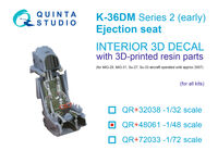 K-36DM Series2 (early) Ejection Seat - for MiG-29, MiG-31, Su-27, Su-33 aircraft until 2007 (for all kits) - Image 1